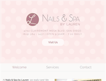 Tablet Screenshot of nailsandspabylauren.com